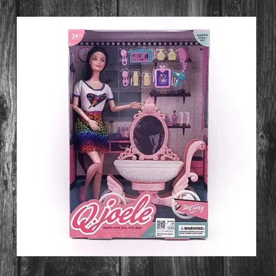 Q. Joele – Păpușă de modă cu set de frizerie CE127697
