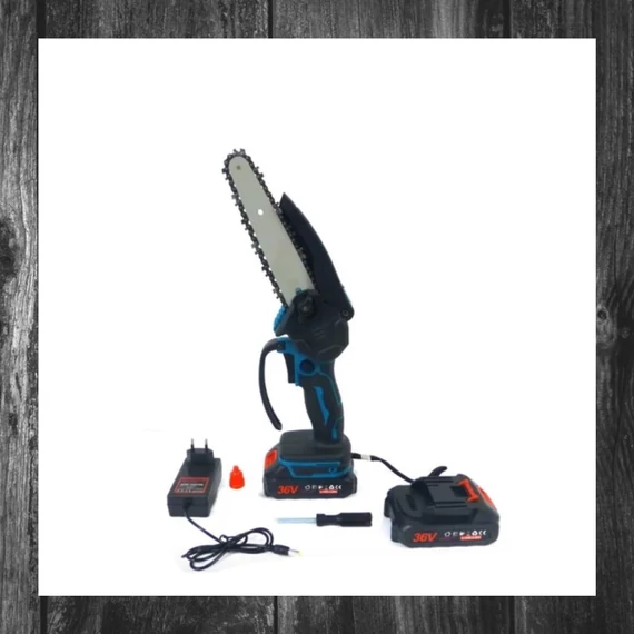 Clover City – Mini ferăstrău cu lanț, 36V, cu 2 baterii – Model CH23-48
