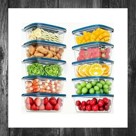 Set de 10 recipiente de depozitare pentru alimente EW665508