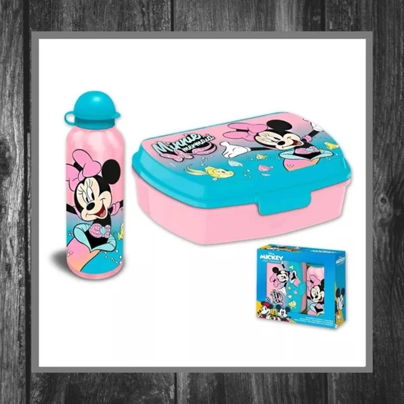 Set Cutie de Sandwich și Sticlă Aluminiu Disney Minnie Mermaid EWA30011MN