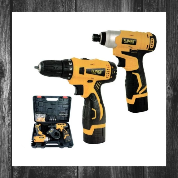 Set Acumulatori de Găurire-Șuruburi și Cheie de Roată Flinke FK-8039 TWIN PACK