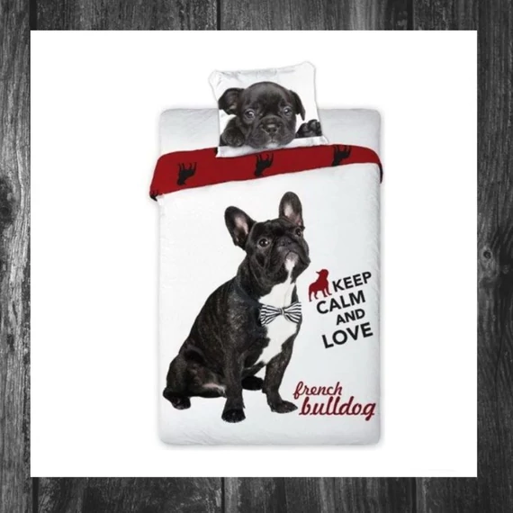 Set lenjerie de pat cu Bulldog Francez – 140×200 cm – FRA547418