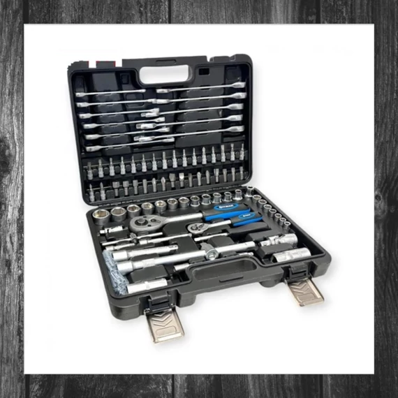 Hitman – Set de chei tubulare și combinate cu clichet, 123 piese – Model HA-0065