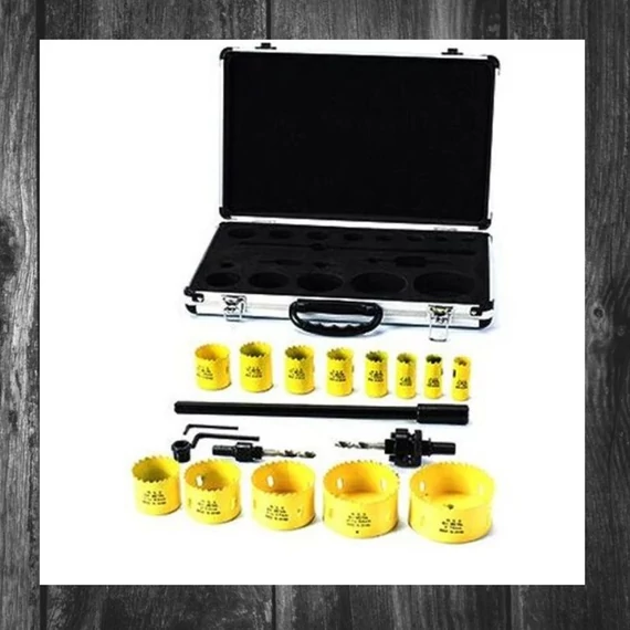 Set Haina de Burghie pentru Prelucrarea Lemnului – 19 Piese HA-6528