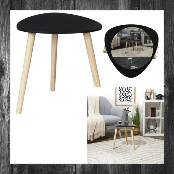 Masă Shelly neagră, compactă și elegantă – HD0499