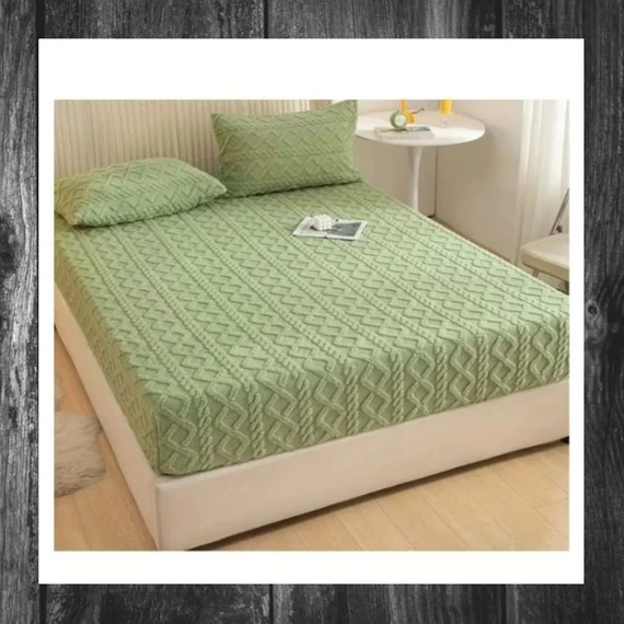 Protecție pentru saltea / pătură ultra moale – 180 x 200 cm – verde – HM251626Z