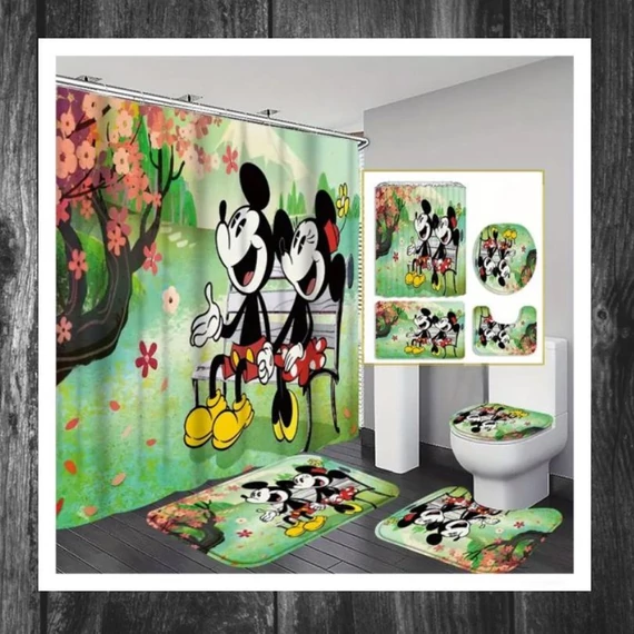 Mickey Mouse Love Set Baie – Cortină de Duș și Accesorii KK1172087