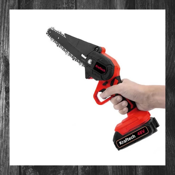 Mini fierăstrău cu lanț Kraftech KTBCHS48V – 48V, 15 cm