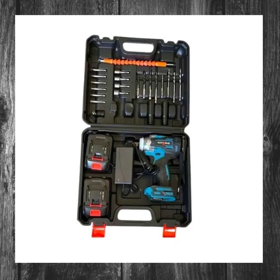 Mașină de găurit și înșurubat cu acumulator THO, 48V, 2 baterii și 28 accesorii – model M-8065
