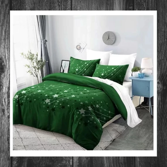 Set de lenjerie de pat Moon 7 piese, verde MOON4