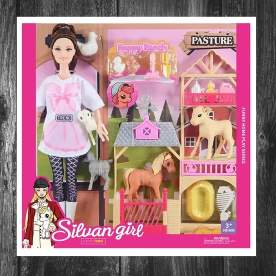 Silvan Girl Happy Farm – Set de joc cu păpușă OC0958424
