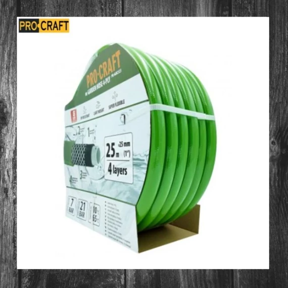 ProCraft Țeavă de Grădină cu 4 Straturi 25m PR-4GH252