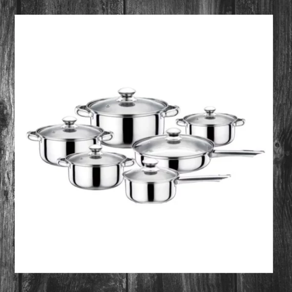 Set de vase din inox Stahlman, 12 piese ST-401
