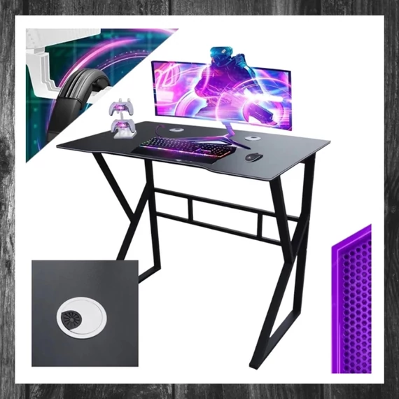 Birou de gaming negru – STL20CZ