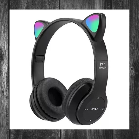 Căști Bluetooth cu Urechi de Pisică Y47BT – Stil Jucăuș și Sunet de Calitate