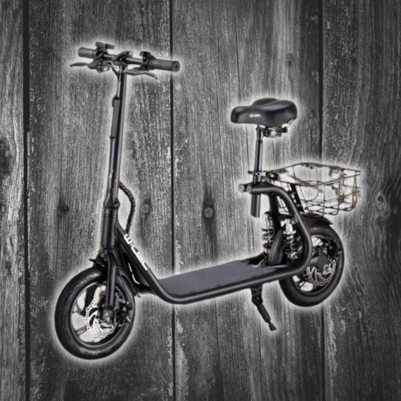 Trotinetă Electrică cu Șa Detașabilă și Coș – Negru HOLM5699

