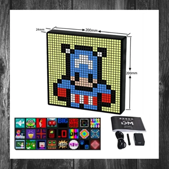 Afișaj LED Digital Gamer cu Control prin Aplicație – 16x16 Pixeli holm8349
