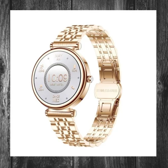 i109 Ceas inteligent roz auriu, cod HOLM8585