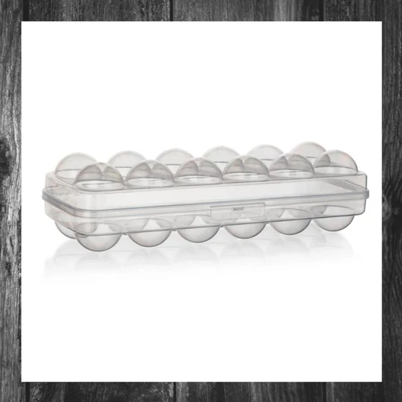 BANQUET myKITCHEN Tavă pentru ouă din plastic transparent pentru 12 ouă, 27 x 10 x 6,7 cm 55072048