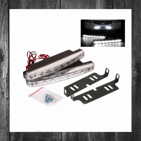 Lumini de zi auto cu 8 LED-uri Holm0177 – Iluminare decorativă suplimentară, ușor de montat, rezistentă la șocuri și apă