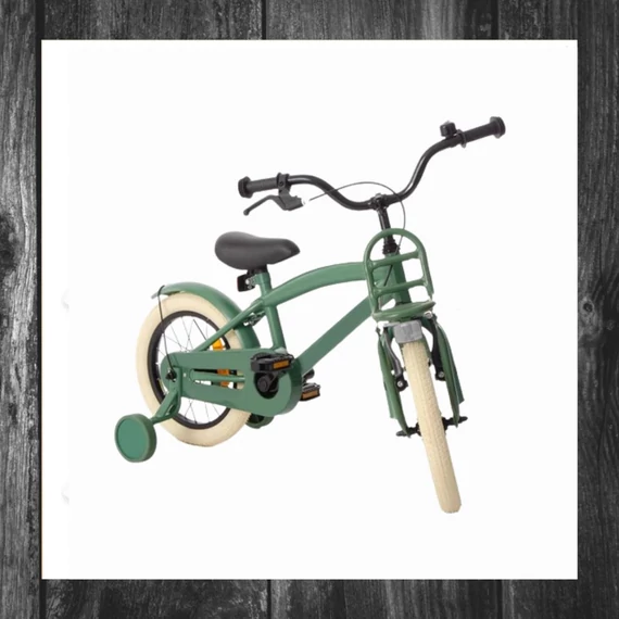 Gyermek kerékpár segédkerekekkel zöld, 12COOLGREEN