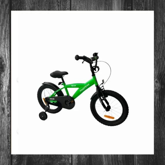 Gyermek kerékpár segédkerekekkel zöld, 16EXPLORERGREEN