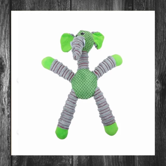 Jucărie pentru câini – Elefant de pluș cu sunet – extra rezistent – 42 cm (holm0707)