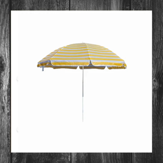Umbrelă de soare HAPPY GREEN, 230 cm, dungi galbene, 50XT2205YS