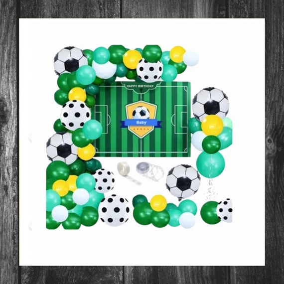 Set decorațiuni „Happy Birthday” cu tematică fotbal – 640067