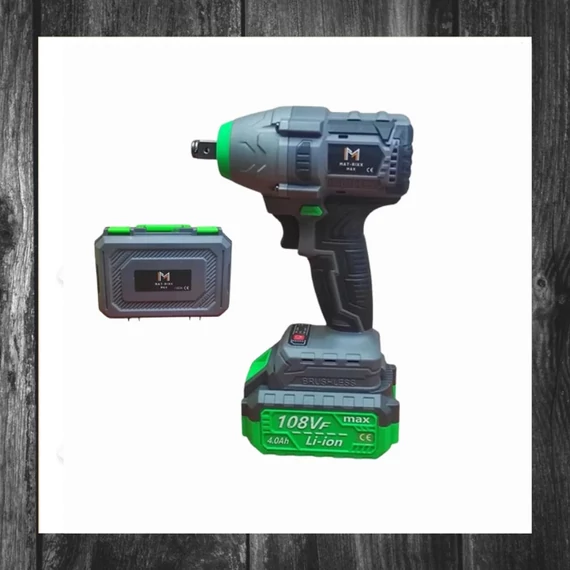 Mașină de înșurubat cu impact pe acumulator – MAT-RIXX MAX 108VF, 1350Nm, cu 2 baterii, Brushless – MTX-1350N
