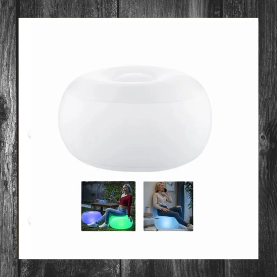 InnovaGoods Pulight Scaun gonflabil cu LED multicolor și telecomandă 5260103503