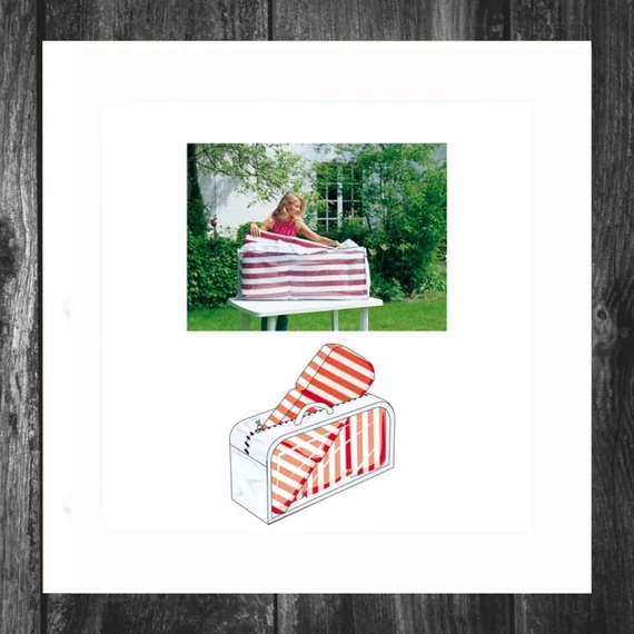 Husă de depozitare pentru perne de grădină – 130 × 60 × 35 cm – 14316-L