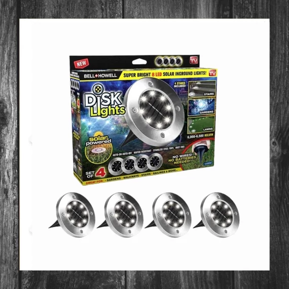 Set 4 lămpi solare Bell+Howell Disk Light – BHDSL4