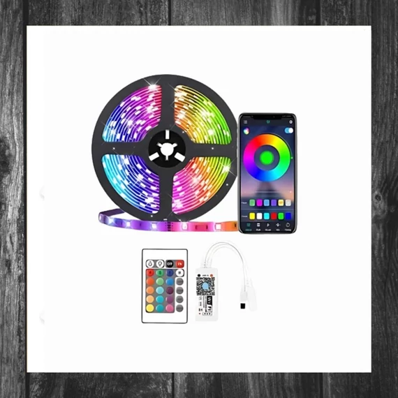 Set bandă LED RGB WiFi cu telecomandă – 15 metri