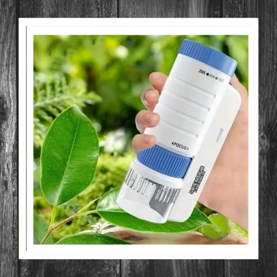 Microscop portabil de mână cu lumină LED pentru copii WT452714