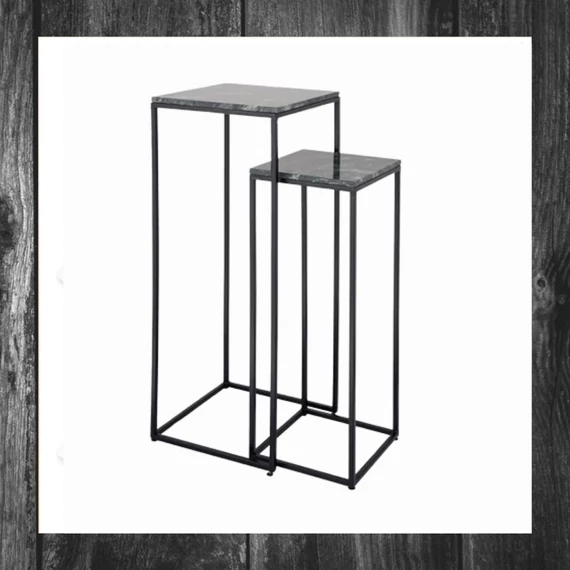 Set 2 mese laterale PTMD, marmură, 102 cm 8720014724830