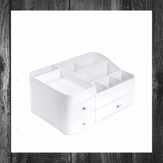 Cutie de depozitare pentru machiaj și cosmetice cu sertare – Organizator practic pentru baie și dormitor holm8518
