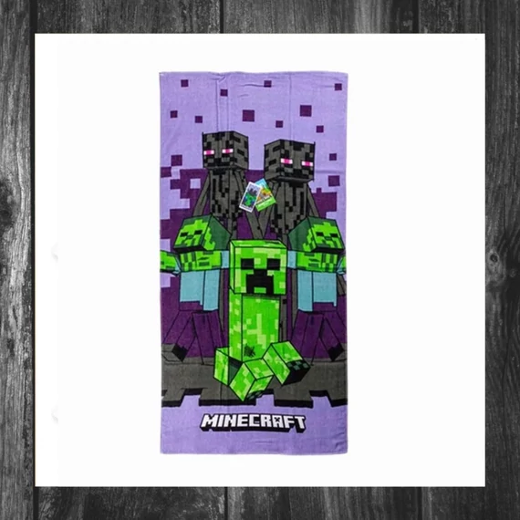 Prosop de baie / plajă Minecraft Purple 70x140 cm CBX24002024MC