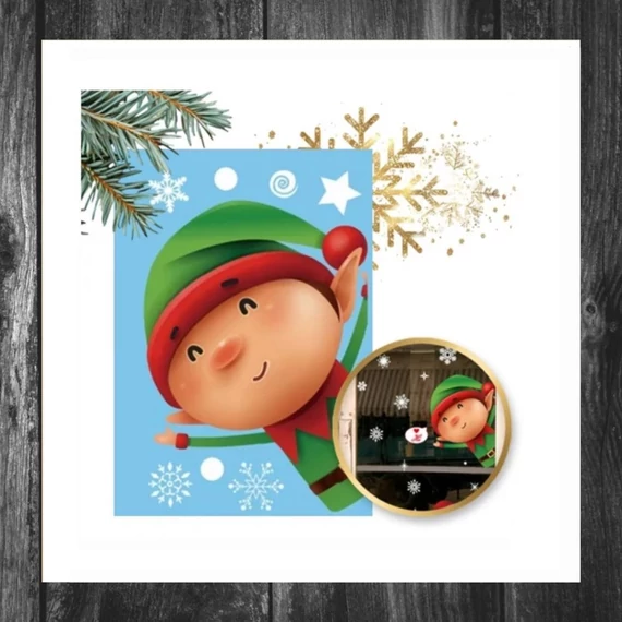 Sticker de Crăciun pentru fereastră – 20 × 30 cm (NKD17)