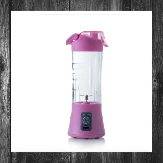 Blender portabil mini cu USB, baterie reîncărcabilă, roz HM-08