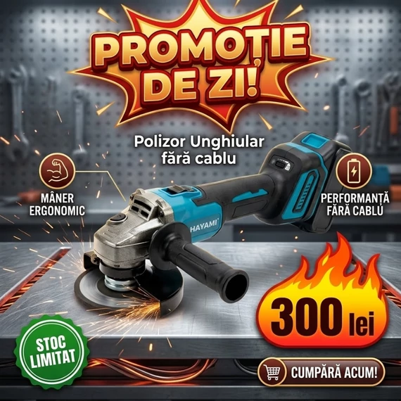 Polizor unghiular și mașină de lustruit fără fir HAYAMI 128V HA-1080