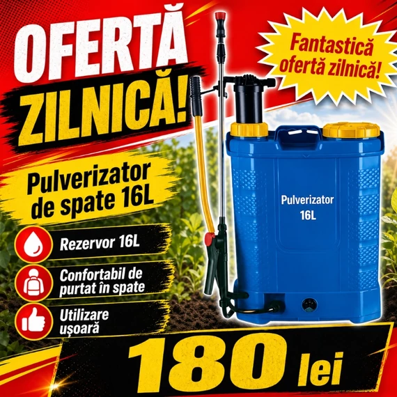 Pulverizator tip rucsac 2în1 cu acumulator, 16 litri – PL25