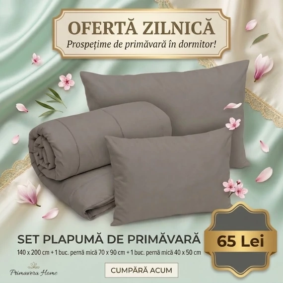 Set pilotă de primăvară cu CADOU: lenjerie de pat 3 piese