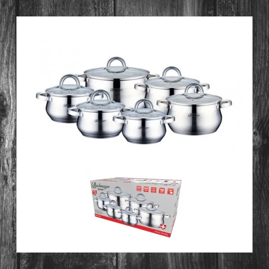 Set de oale din inox Bachmayer, 12 piese, BM-15235 - Nova-market